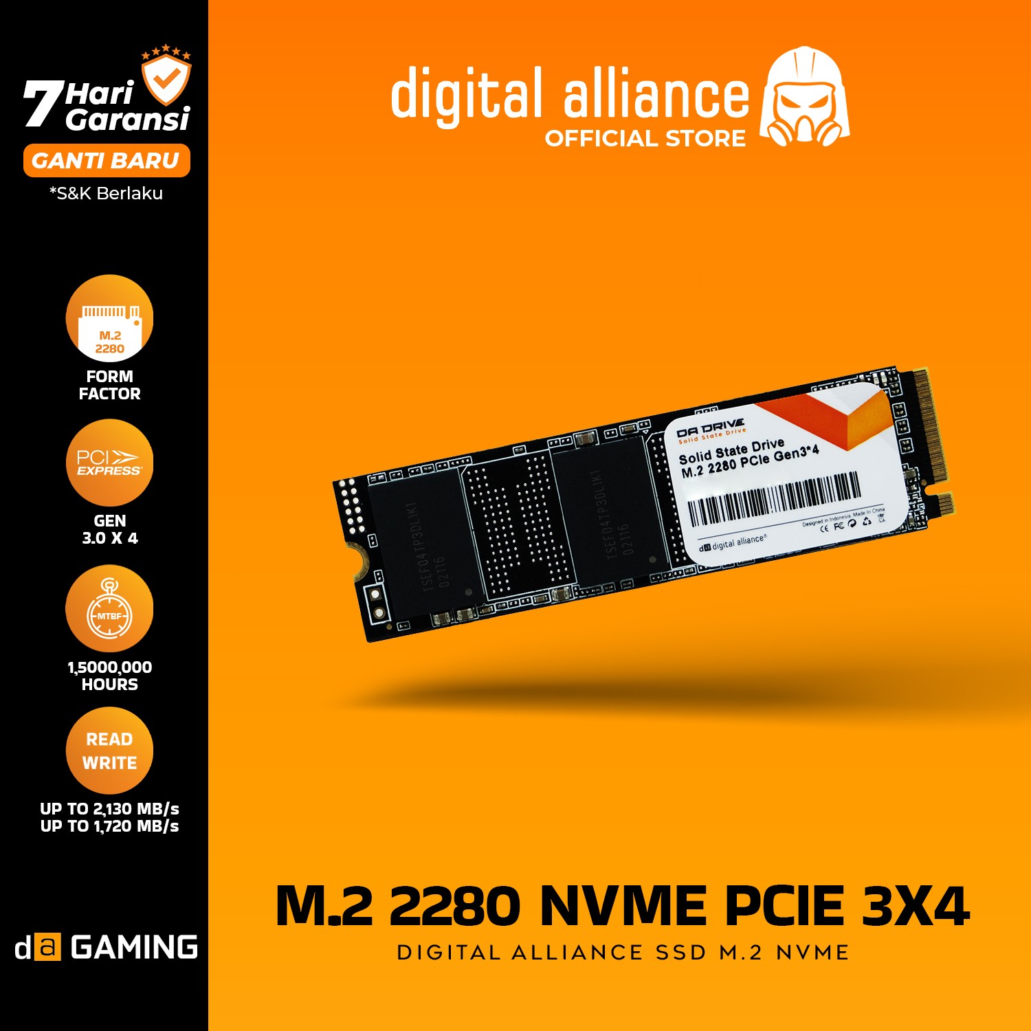 SSD DA Drive M.2 512GB 2280 SATA III 3D NAND