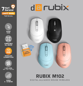 Mouse Office Digital Alliance Rubix M102 Wireless Silent Click