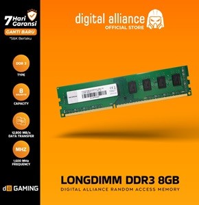 RAM DA 8GB DDR3 1600MHz PC3-12800 MEMORY KOMPUTER LONGDIMM DRIVE